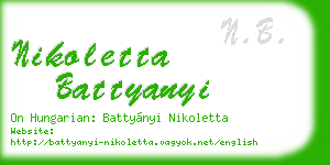 nikoletta battyanyi business card